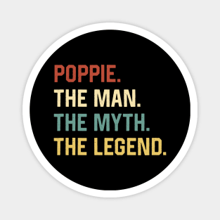 Fathers Day Shirt The Man Myth Legend Poppie Papa Gift Magnet